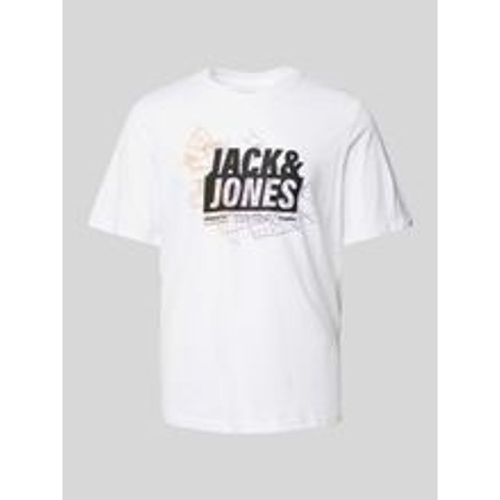 T-Shirt mit Label-Print - jack & jones - Modalova