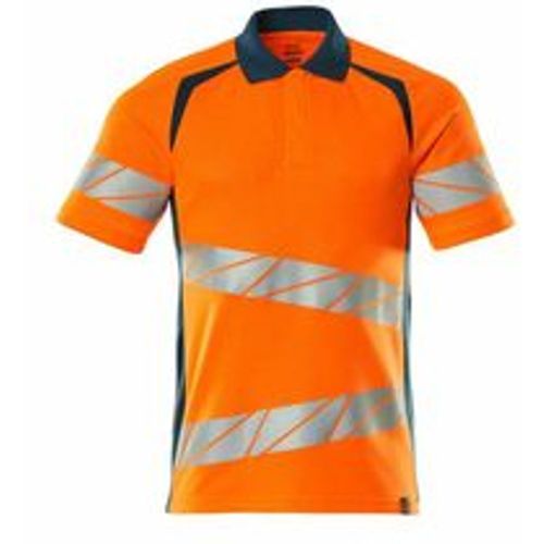 Polo-Shirt, moderne Passform Polo-shirt Gr. 5XLONE, hi-vis orange/dunkelpetroleum - Mascot - Modalova