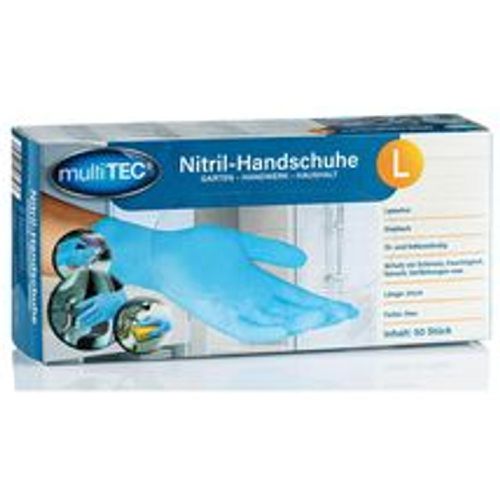 Multitec Nitril-Einweghandschuhe, Blau, Größe L - 50er Pack - Fashion24 DE - Modalova