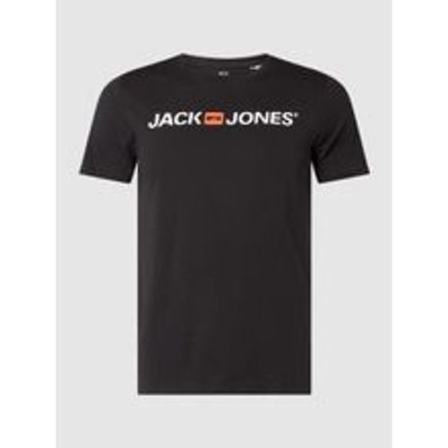 T-Shirt mit Label-Print Modell 'CORP' - jack & jones - Modalova