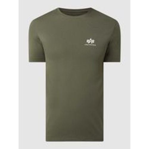 T-Shirt mit Logo-Print Modell 'Basic T' - alpha industries - Modalova