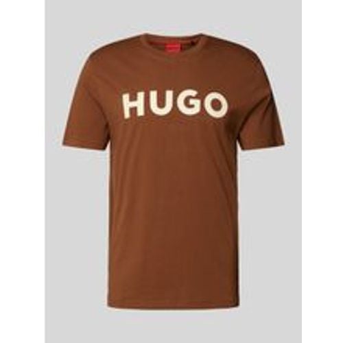 T-Shirt mit Label-Print Modell 'DULIVIO' - HUGO - Modalova