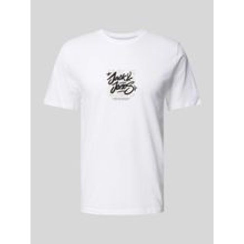 T-Shirt mit Label-Print - jack & jones - Modalova