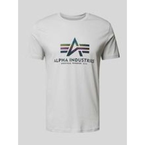 T-Shirt mit Label-Print Modell 'Rainbow' - alpha industries - Modalova