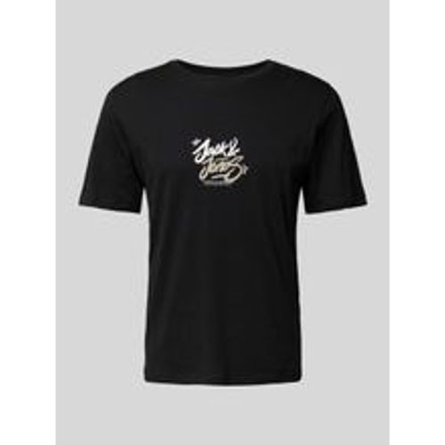 T-Shirt mit Label-Print - jack & jones - Modalova