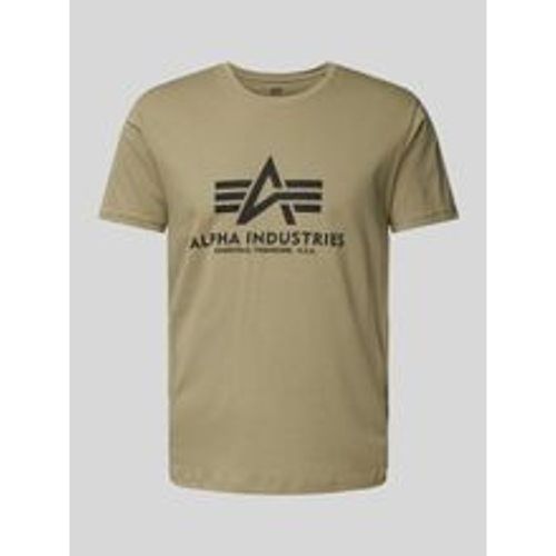 T-Shirt mit Label-Print - alpha industries - Modalova