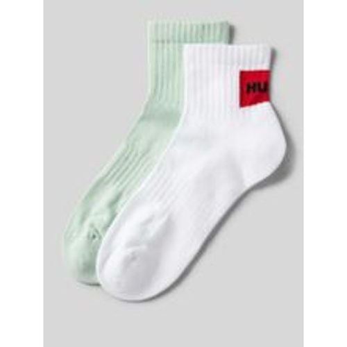 Socken mit Label-Stitching Modell 'RIB LABEL' im 2er-Pack - HUGO - Modalova