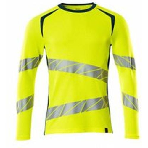 T-Shirt, langarm 19081-771-1744 Gr. 4XL hi-vis gelb/dunkelpetroleum - Mascot - Modalova