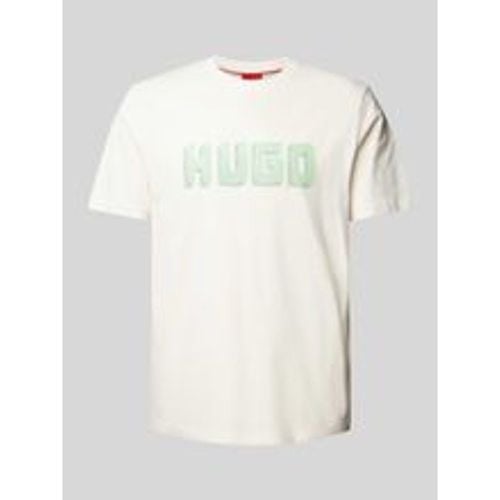 T-Shirt mit Label-Print Modell 'Daqerio' - HUGO - Modalova