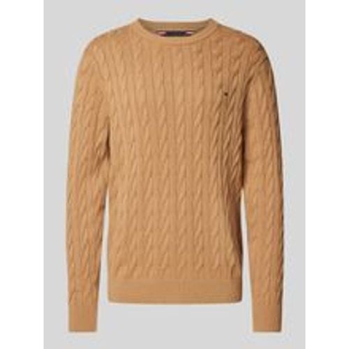 Strickpullover mit Zopfmuster - Tommy Hilfiger - Modalova