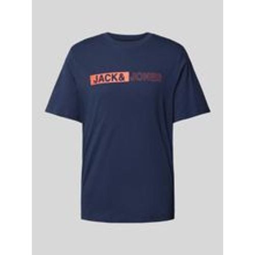 T-Shirt mit Label-Print Modell 'CONEO' - jack & jones - Modalova