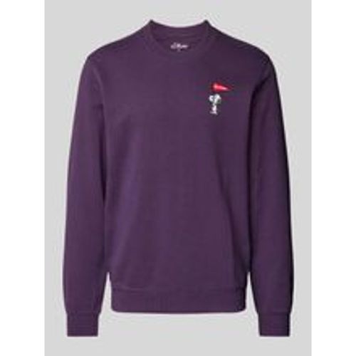 Sweatshirt mit geripptem Stehkragen - s.Oliver RED LABEL - Modalova