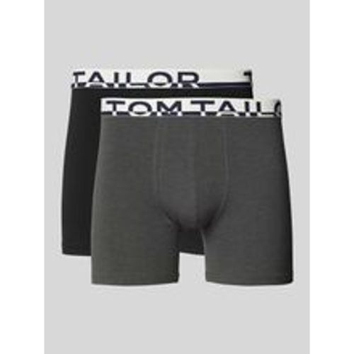 Slim Fit Trunks mit Label-Schriftzug am Bund - Tom Tailor - Modalova