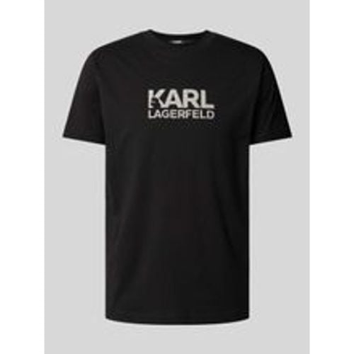 T-Shirt mit Label-Print - K by KARL LAGERFELD - Modalova