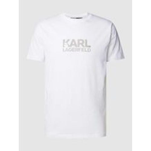 T-Shirt mit Label-Print - K by KARL LAGERFELD - Modalova