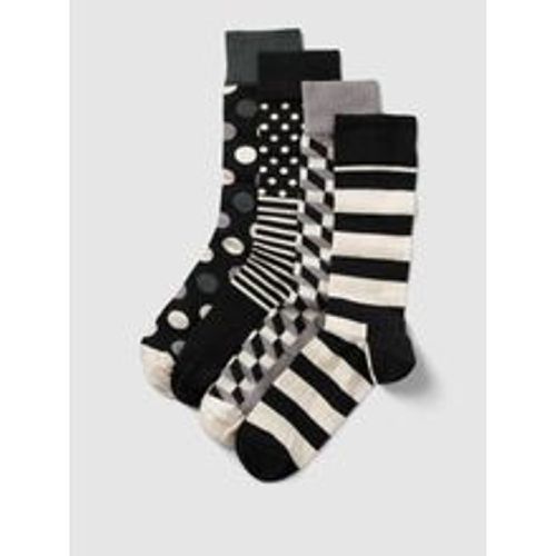 Socken mit Allover-Muster im 4er-Pack Modell 'Classic Black' - Happy Socks - Modalova