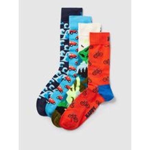 Socken mit Allover-Muster Modell 'Out and About' im 4er-Pack - Happy Socks - Modalova