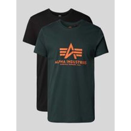 T-Shirt mit Label-Print im 2er-Pack - alpha industries - Modalova