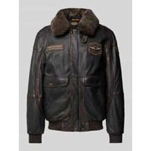 Regular Fit Fliegerjacke aus Leder Modell 'SNOWPROP' - PME-Legend - Modalova