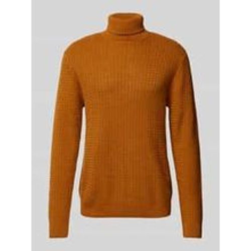 Rollkragenpullover mit Strukturmuster Modell 'ZIG' - Selected Homme - Modalova