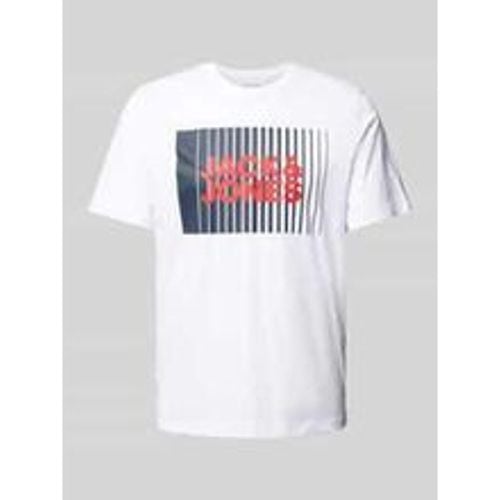 T-Shirt mit Label-Print Modell 'CORP' - jack & jones - Modalova