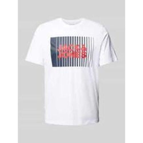 T-Shirt mit Label-Print Modell 'CORP' - jack & jones - Modalova