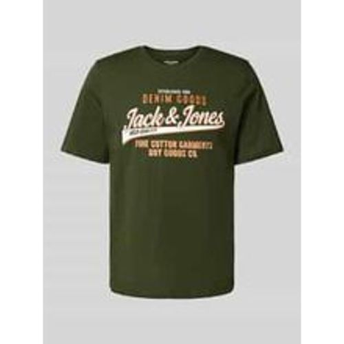 T-Shirt mit Label-Print Modell 'ELOGO' - jack & jones - Modalova