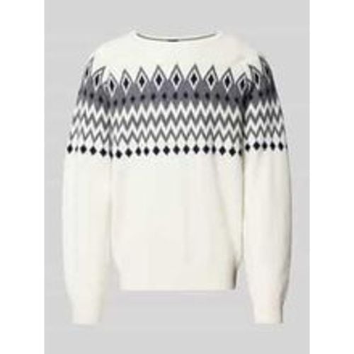 Strickpullover aus Woll-Mix mit Rundhalsausschnitt - christian berg - Modalova