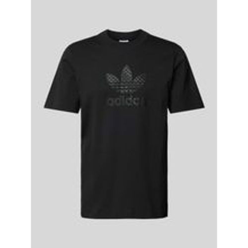 T-Shirt mit Label-Print - Adidas - Modalova