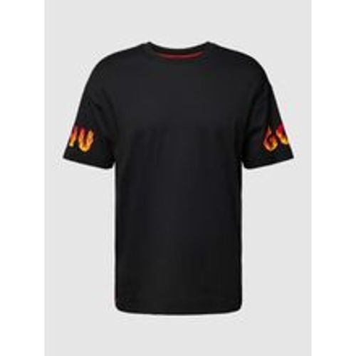 T-Shirt mit Label-Print - HUGO - Modalova