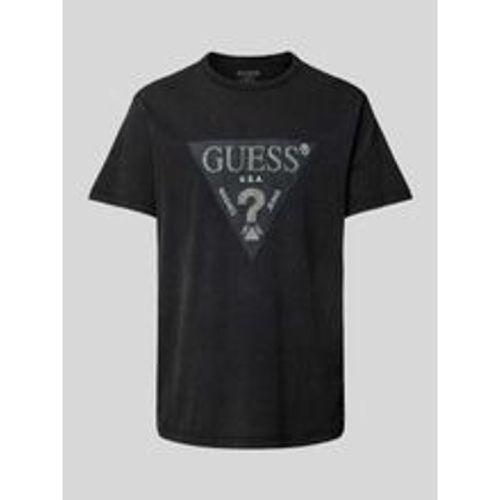 T-Shirt mit Label-Print - Guess - Modalova