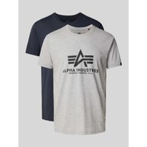 T-Shirt mit Label-Print im 2er-Pack - alpha industries - Modalova