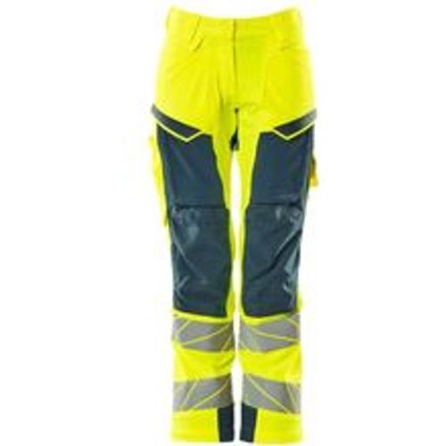 Damen-Hose mit Knietaschen 19078-511-1744 Gr. 34 hi-vis gelb/dunkelpetroleum - Mascot - Modalova