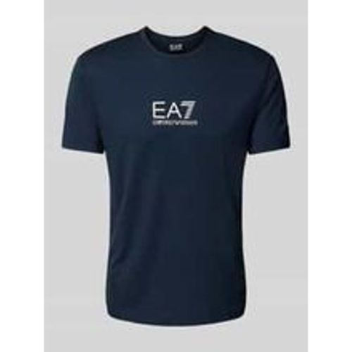 T-Shirt mit Label-Print - EA7 Emporio Armani - Modalova