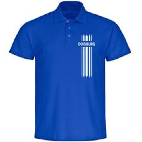 Multifanshop Poloshirt - Duisburg - Streifen - Druck weiß - Polo - Fashion24 DE - Modalova