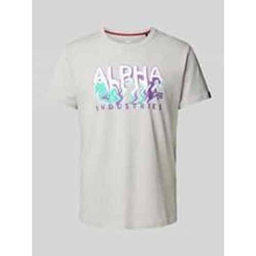 T-Shirt mit Label-Print Modell 'Nebula' - alpha industries - Modalova