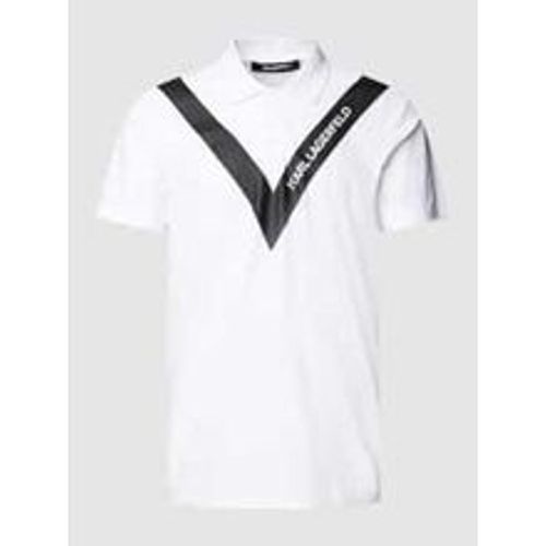 Poloshirt mit Logo-Print - Karl Lagerfeld Beachwear - Modalova