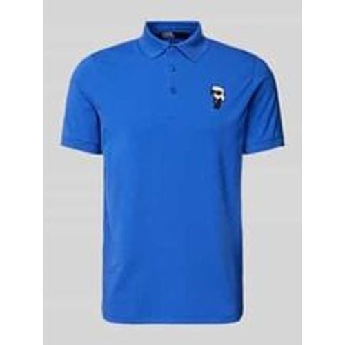 Slim Fit Poloshirt mit Label-Patch - K by KARL LAGERFELD - Modalova