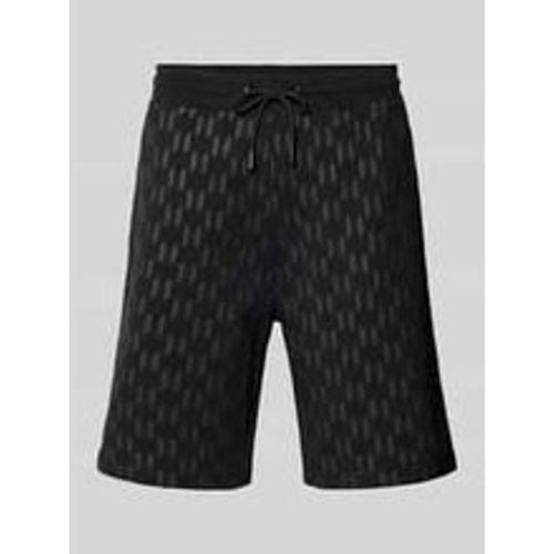 Regular Fit Sweatshorts mit Allover-Label-Print - K by KARL LAGERFELD - Modalova