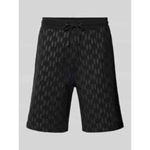 Regular Fit Sweatshorts mit Allover-Label-Print - K by KARL LAGERFELD - Modalova