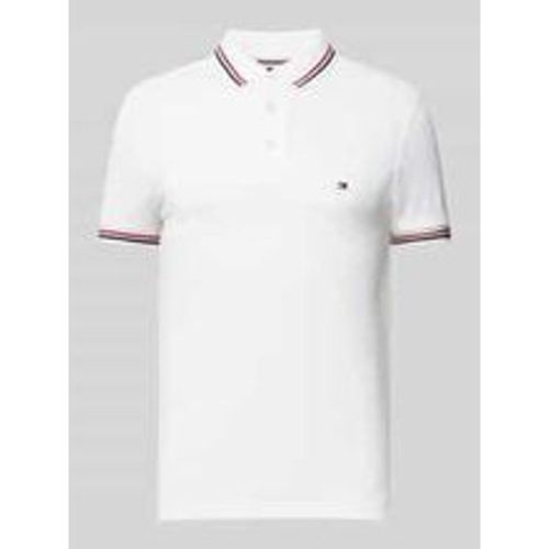 Slim Fit Poloshirt mit Logo-Stitching - Tommy Hilfiger - Modalova