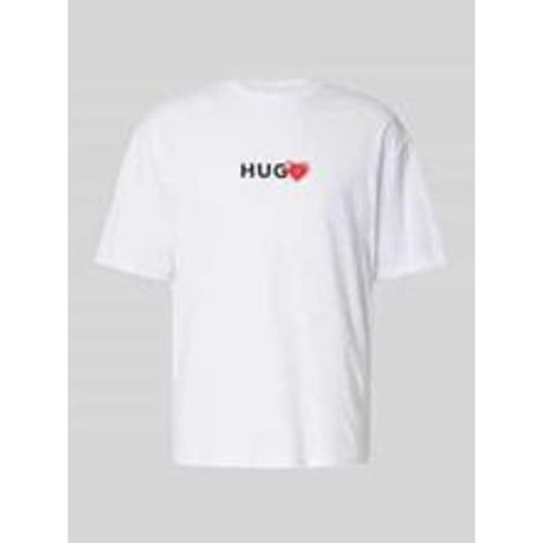 T-Shirt mit Label-Print Modell 'Dewdam' - HUGO - Modalova