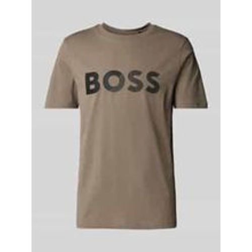 T-Shirt mit Label-Print - BOSS Green - Modalova