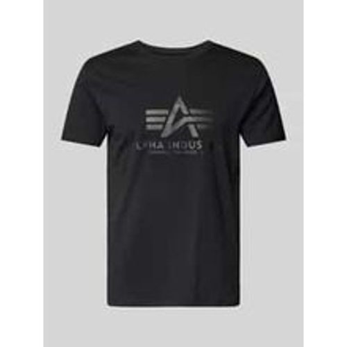 T-Shirt mit Label-Print - alpha industries - Modalova