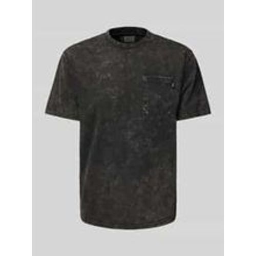 T-Shirt mit geripptem Rundhalsausschnitt - Scotch & Soda - Modalova