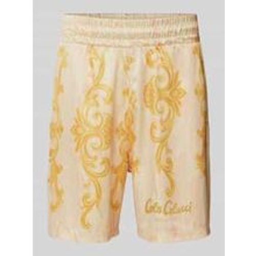 Regular Fit Sweatshorts mit Allover-Muster - carlo colucci - Modalova