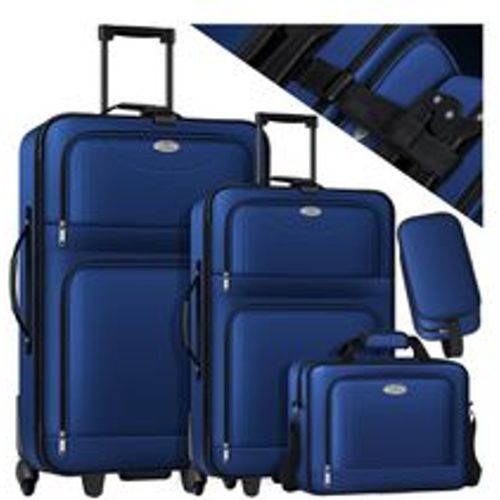 ® 4tlg Trolley Kofferset Reisekoffer Set mit Rollen Komplettes Business 4er Set S M L XL Netzfach Rollen Teleskopgriff Koffer Reisetaschen Stoffkoffe - Kesser - Modalova