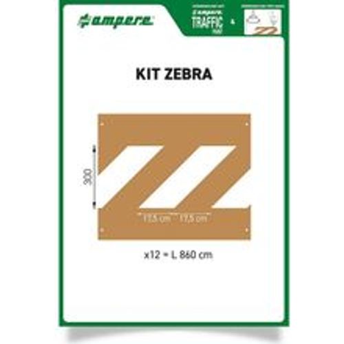 Schablonenset, für Zebrastreifen, 12 Schablonen, Karton - Ampere - Modalova