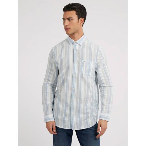 Camicia A Righe All Over - Guess - Modalova