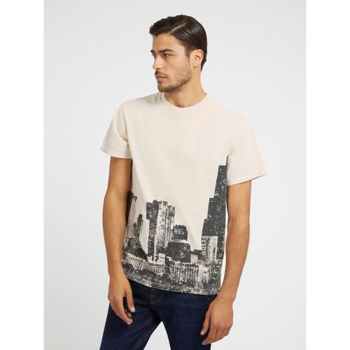 T-Shirt Con Stampa Skyline - Guess - Modalova